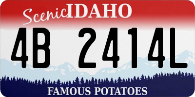 ID license plate 4B2414L