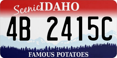ID license plate 4B2415C