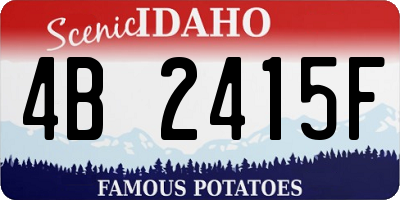 ID license plate 4B2415F