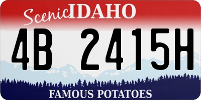ID license plate 4B2415H