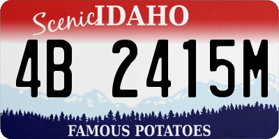 ID license plate 4B2415M