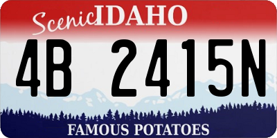 ID license plate 4B2415N