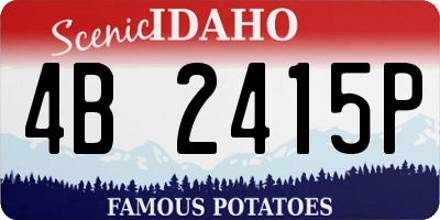 ID license plate 4B2415P