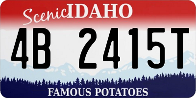 ID license plate 4B2415T