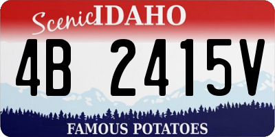 ID license plate 4B2415V