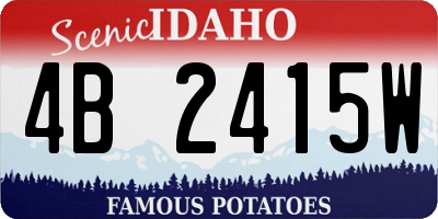 ID license plate 4B2415W