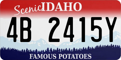 ID license plate 4B2415Y