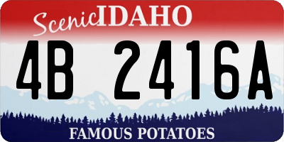 ID license plate 4B2416A