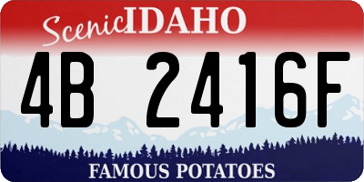 ID license plate 4B2416F