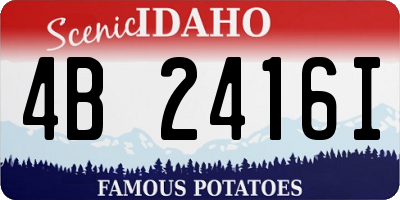 ID license plate 4B2416I
