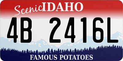 ID license plate 4B2416L
