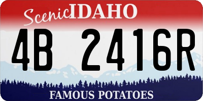 ID license plate 4B2416R