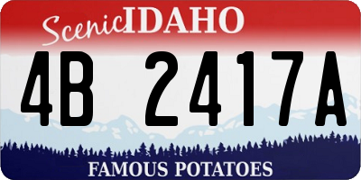 ID license plate 4B2417A