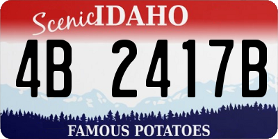 ID license plate 4B2417B