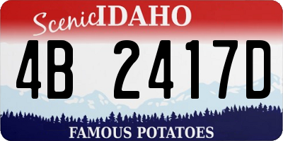ID license plate 4B2417D