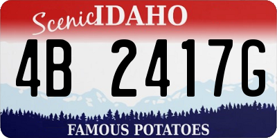 ID license plate 4B2417G
