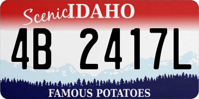 ID license plate 4B2417L