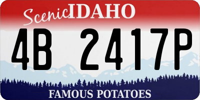 ID license plate 4B2417P