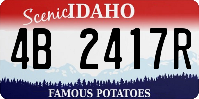 ID license plate 4B2417R
