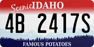 ID license plate 4B2417S