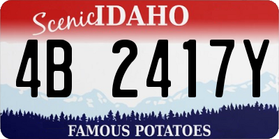 ID license plate 4B2417Y