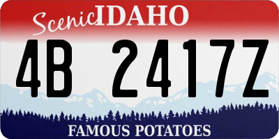 ID license plate 4B2417Z