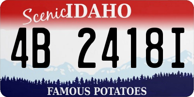 ID license plate 4B2418I