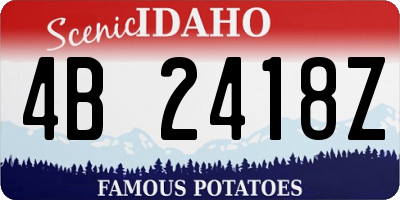 ID license plate 4B2418Z
