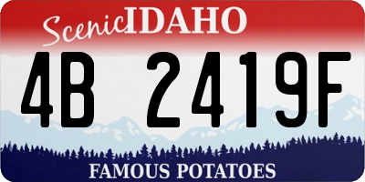 ID license plate 4B2419F