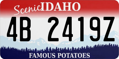 ID license plate 4B2419Z