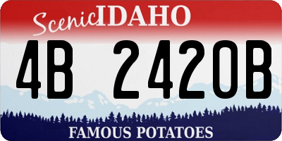 ID license plate 4B2420B