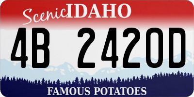 ID license plate 4B2420D