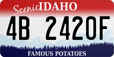 ID license plate 4B2420F