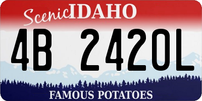ID license plate 4B2420L
