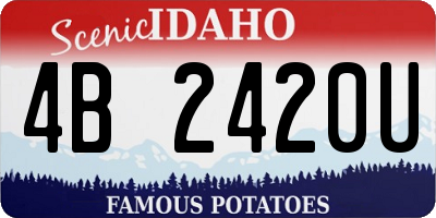 ID license plate 4B2420U