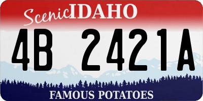 ID license plate 4B2421A