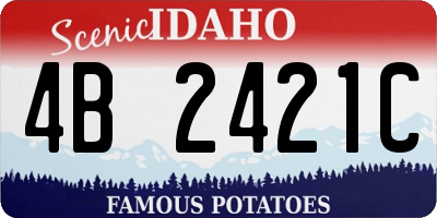 ID license plate 4B2421C
