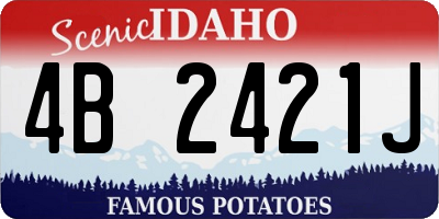 ID license plate 4B2421J