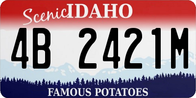ID license plate 4B2421M
