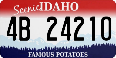 ID license plate 4B2421O