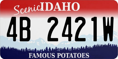 ID license plate 4B2421W