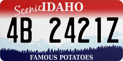 ID license plate 4B2421Z