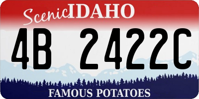 ID license plate 4B2422C
