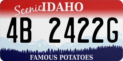 ID license plate 4B2422G