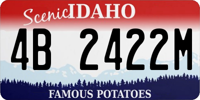 ID license plate 4B2422M