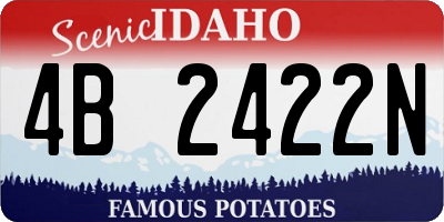 ID license plate 4B2422N