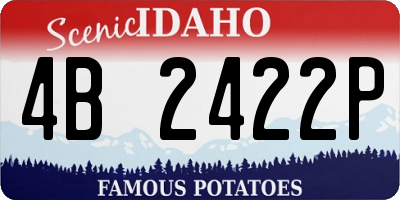 ID license plate 4B2422P