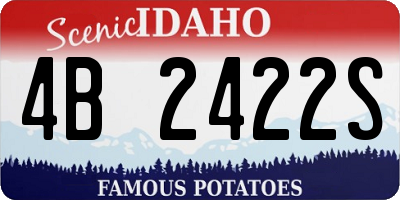 ID license plate 4B2422S