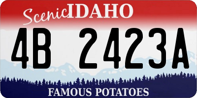 ID license plate 4B2423A