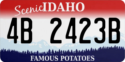 ID license plate 4B2423B